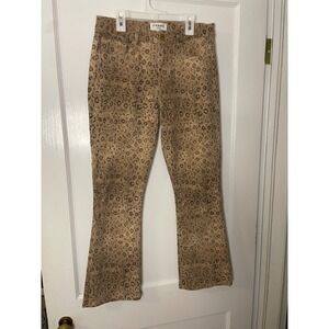 FRAME Denim Le Crop Mini Boot Snake Print‎ Jeans Women's Size 28